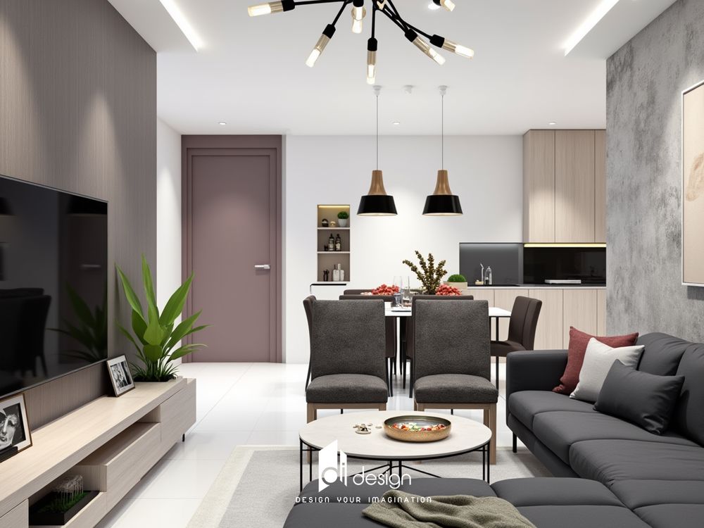 Thiết kế nội thất căn hộ chung cư 69m2 Fresca Riverside