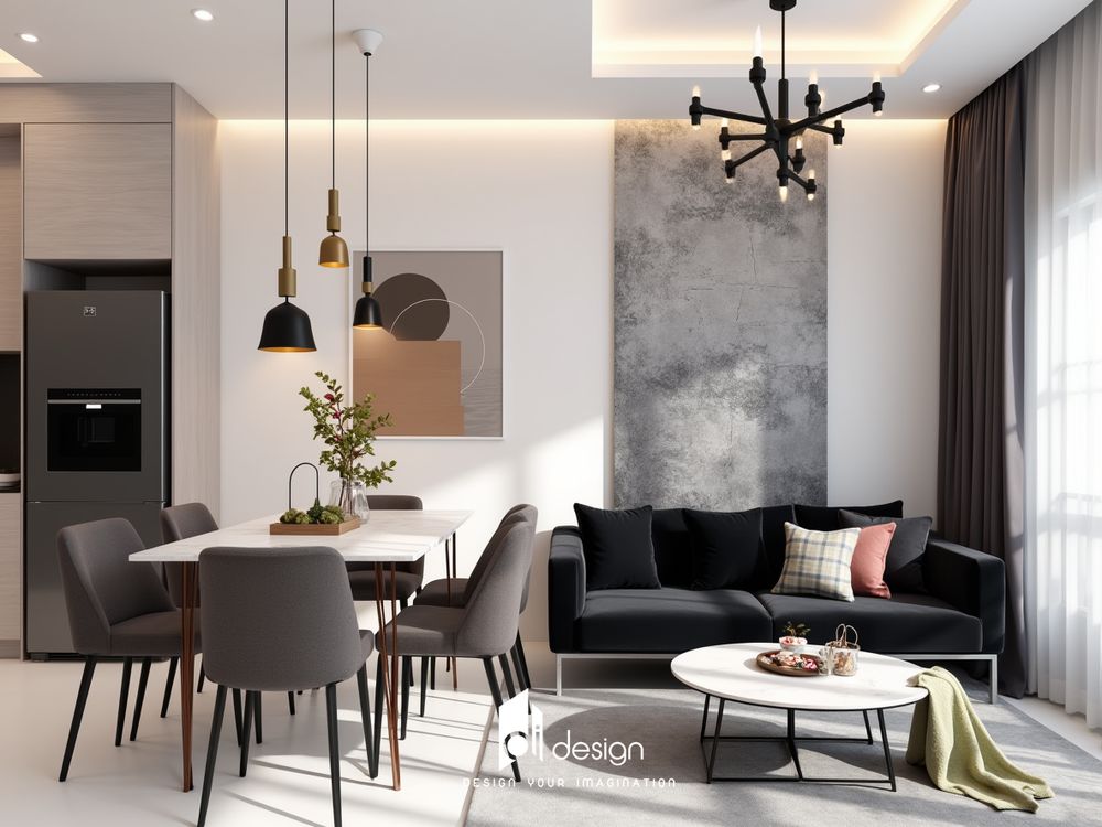 Thiết kế nội thất căn hộ chung cư 69m2 Fresca Riverside