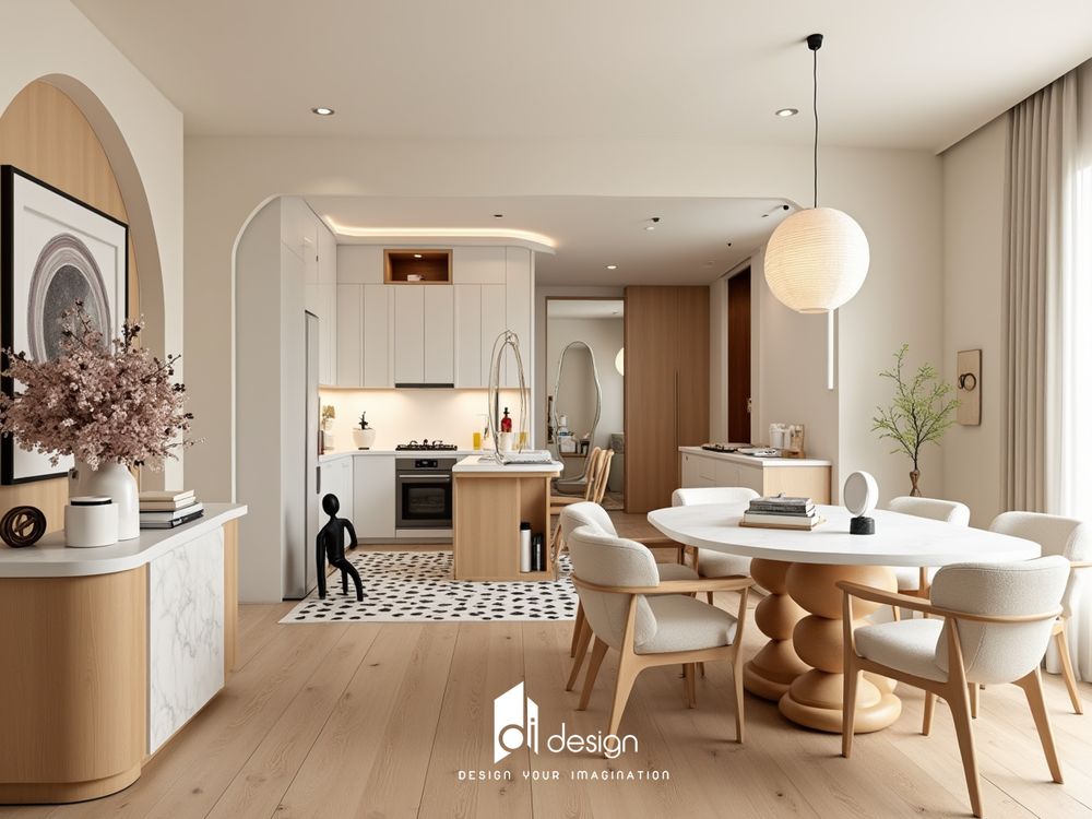 Thiết kế nội thất căn hộ chung cư 74m2 hiện đại và tiện nghi Thiết kế nội thất căn hộ chung cư 74m2 hiện đại và tiện nghi