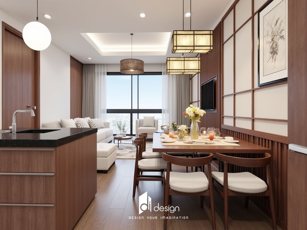 Thiết kế nội thất căn hộ chung cư 77m2 Zen Tower Thiết kế nội thất căn hộ chung cư 77m2 Zen Tower