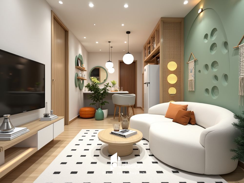 Thiết kế nội thất căn hộ chung cư 82m2 Sài Gòn Thiết kế nội thất căn hộ chung cư 82m2 Sài Gòn