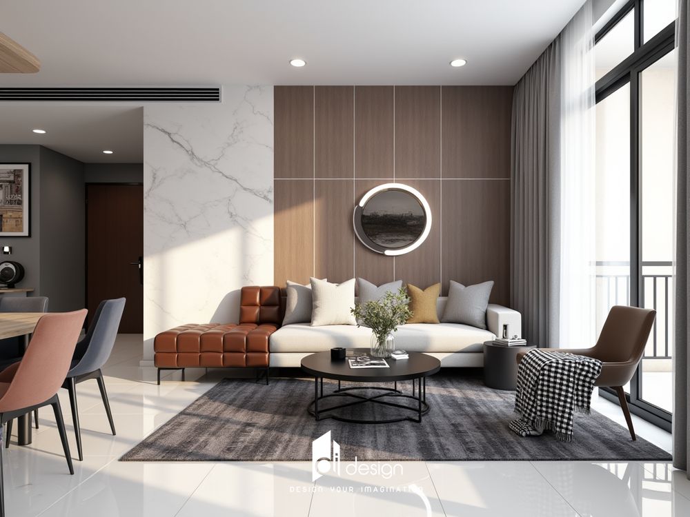 Thiết kế nội thất căn hộ chung cư 85m2 hiện đại Thiết kế nội thất căn hộ chung cư 85m2 hiện đại