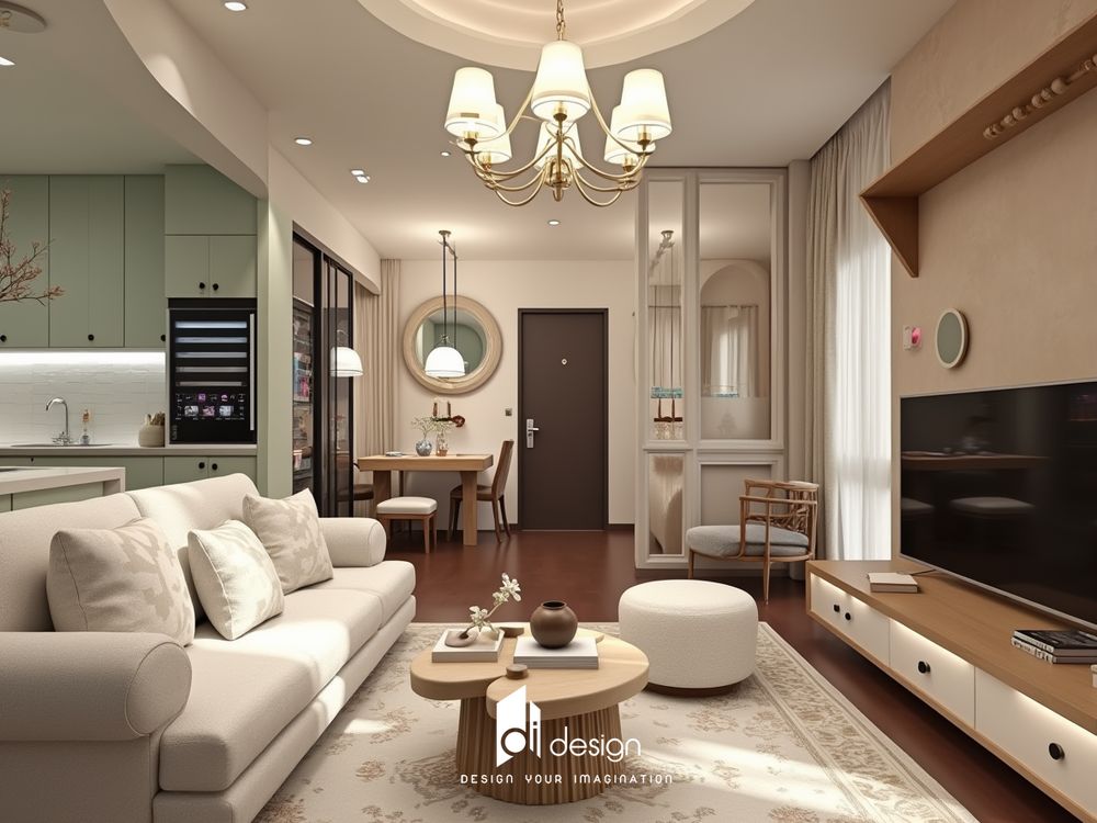Thiết kế nội thất căn hộ chung cư 96m2 Moonlight Boulevard