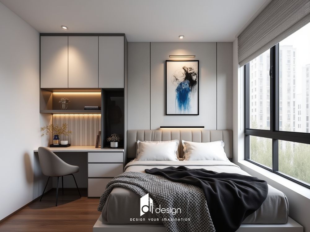 Thiết kế nội thất căn hộ chung cư 98m2 The Harmona