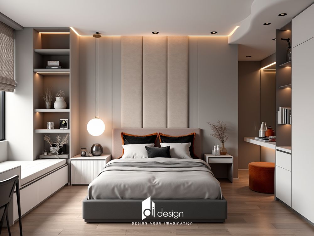 Thiết kế nội thất căn hộ chung cư 98m2 The Harmona