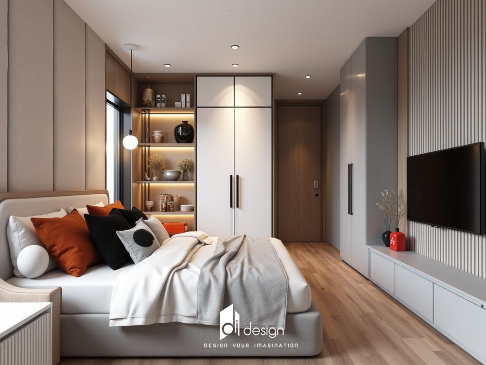 Thiết kế nội thất căn hộ chung cư 98m2 The Harmona