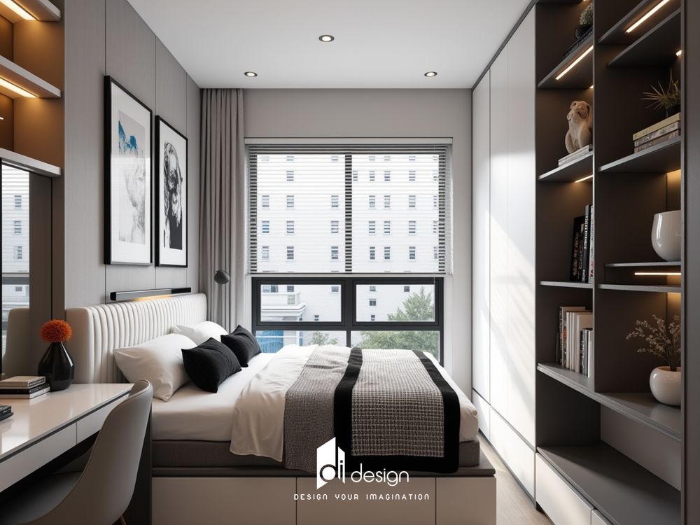 Thiết kế nội thất căn hộ chung cư 98m2 The Harmona