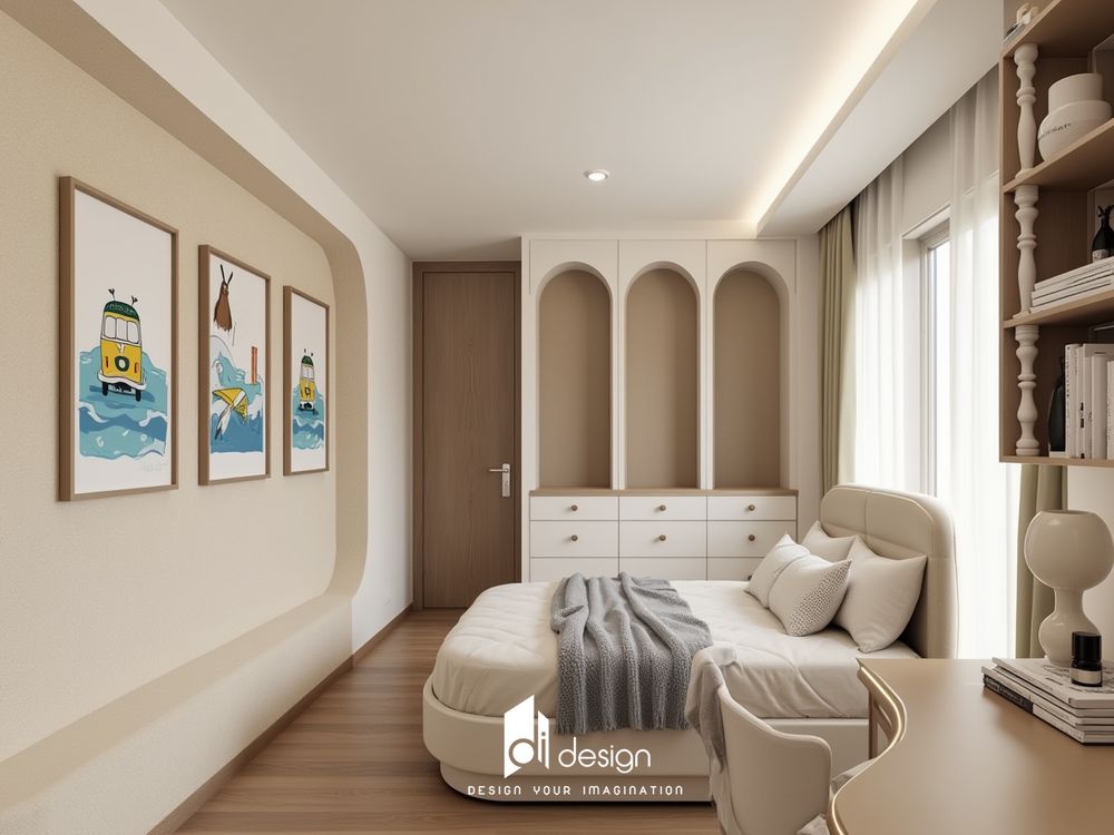 Thiết kế nội thất căn hộ Diamond Alnata Plus 88m2 sang trọng