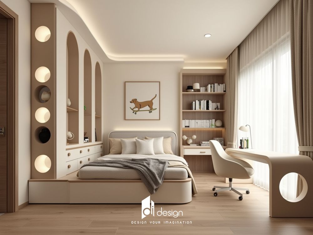 Thiết kế nội thất căn hộ Diamond Alnata Plus 88m2 sang trọng