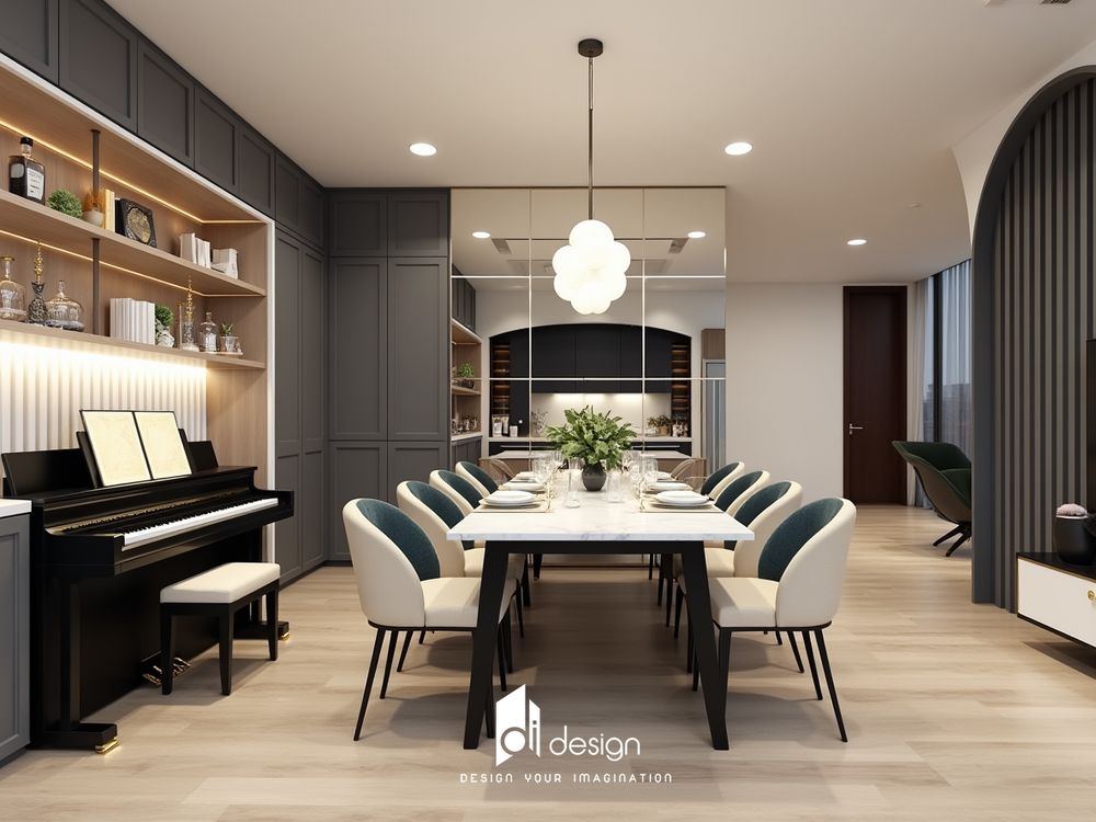  Thiết kế nội thất căn hộ Eaton Park 75m2 hiện đại tiện nghi