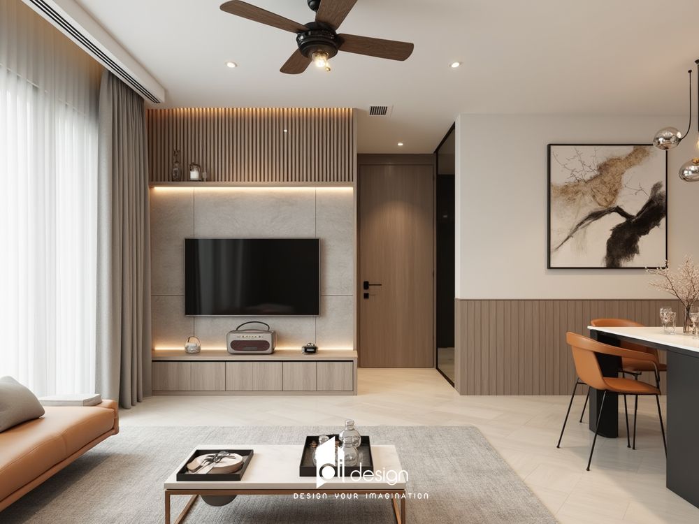 Thiết kế nội thất chung cư 50m2 ngập tràn ánh sáng Thiết kế nội thất chung cư 50m2 ngập tràn ánh sáng
