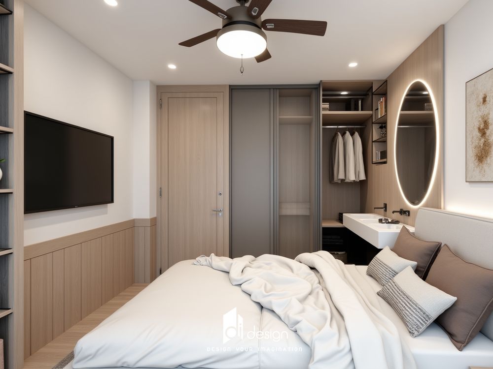 Thiết kế nội thất chung cư 50m2 ngập tràn ánh sáng Thiết kế nội thất chung cư 50m2 ngập tràn ánh sáng
