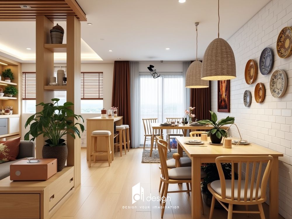 Thiết kế nội thất chung cư 85m2 Diamond Alnata Plus