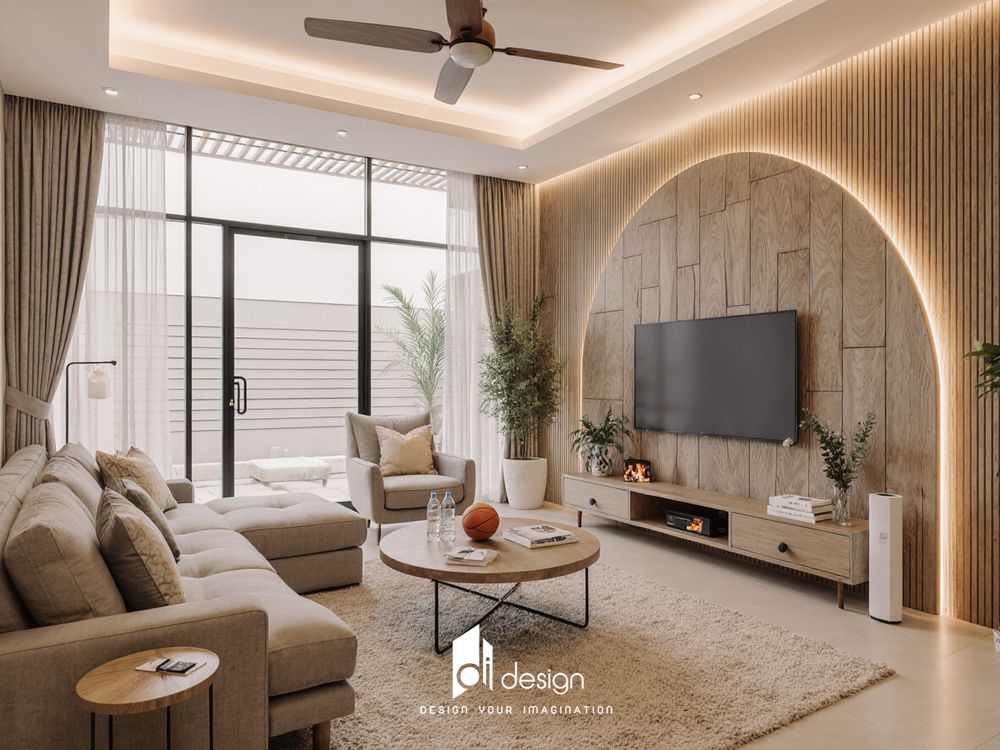 Thiết kế phòng khách màu nâu ấm cúng, sang trọng và mộc mạc Thiết kế phòng khách màu nâu ấm cúng, sang trọng và mộc mạc