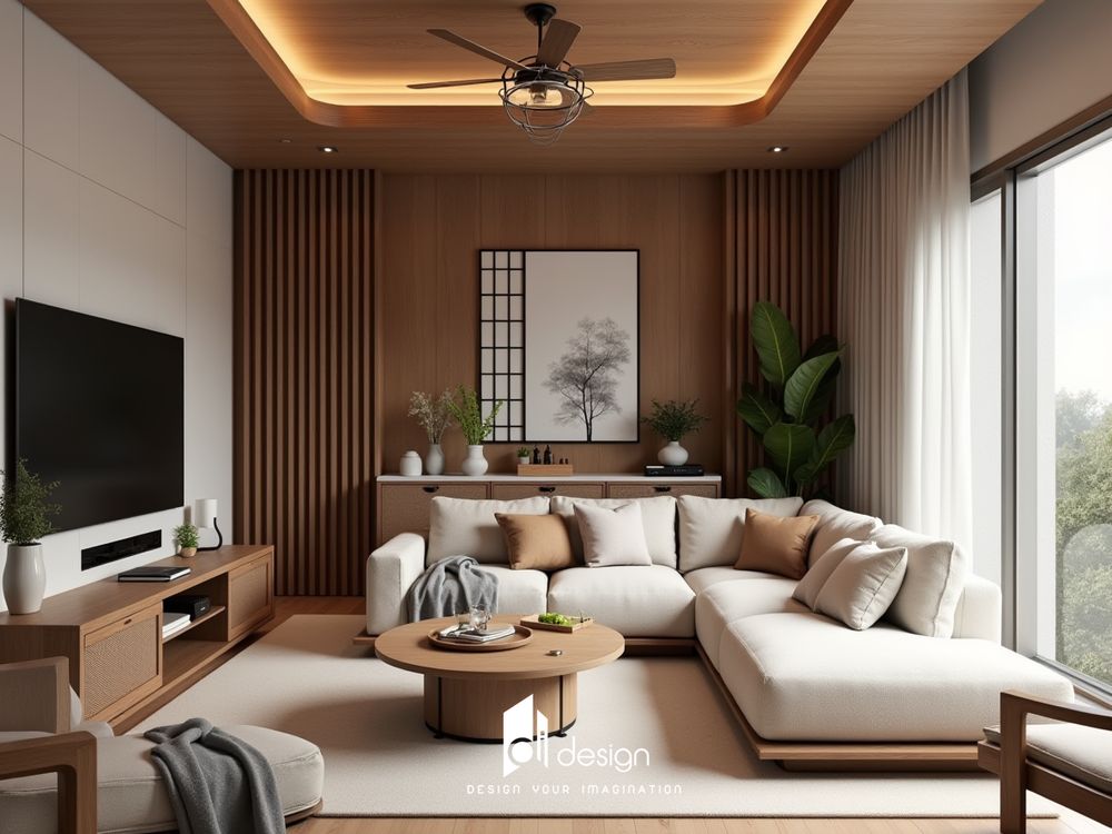 Thiết kế phòng khách màu nâu ấm cúng, sang trọng và mộc mạc Thiết kế phòng khách màu nâu ấm cúng, sang trọng và mộc mạc