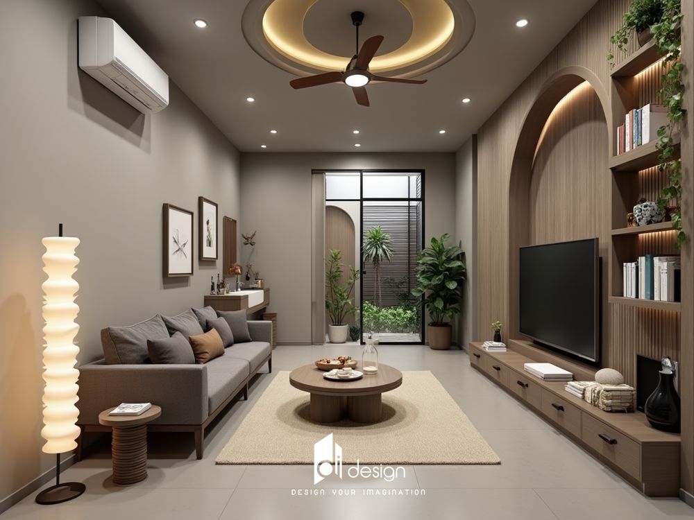 Thiết kế phòng khách màu nâu ấm cúng, sang trọng và mộc mạc Thiết kế phòng khách màu nâu ấm cúng, sang trọng và mộc mạc