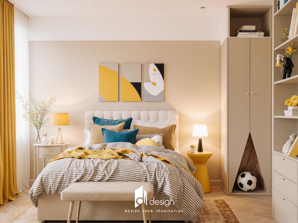 Thiết kế phòng ngủ màu vàng nâu đẹp Thiết kế phòng ngủ màu vàng nâu đẹp