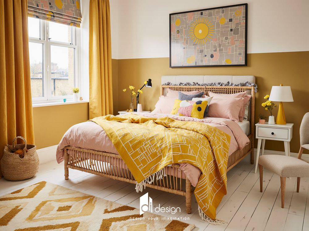 Thiết kế phòng ngủ màu vàng nâu đẹp Thiết kế phòng ngủ màu vàng nâu đẹp