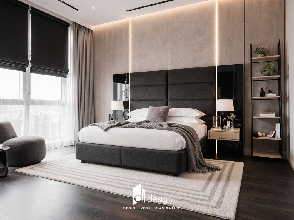 Trang trí phòng ngủ màu trắng đen vừa hiện đại, vừa cá tính