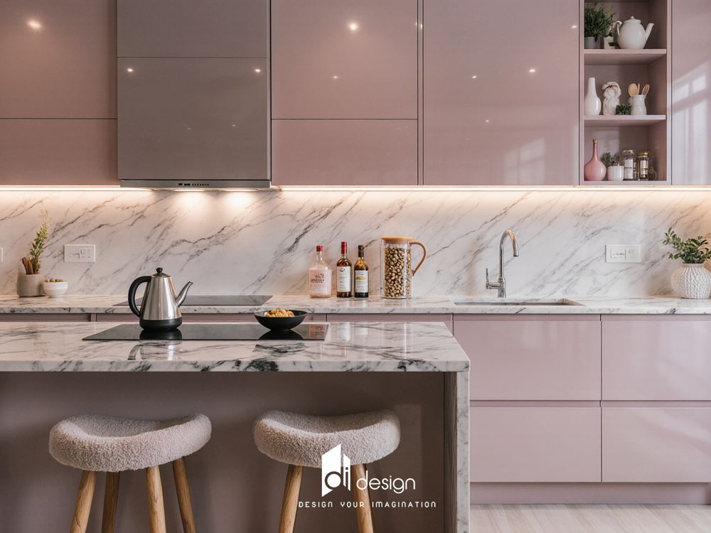 Những phòng bếp màu hồng đẹp cuốn hút Những phòng bếp màu hồng đẹp cuốn hút