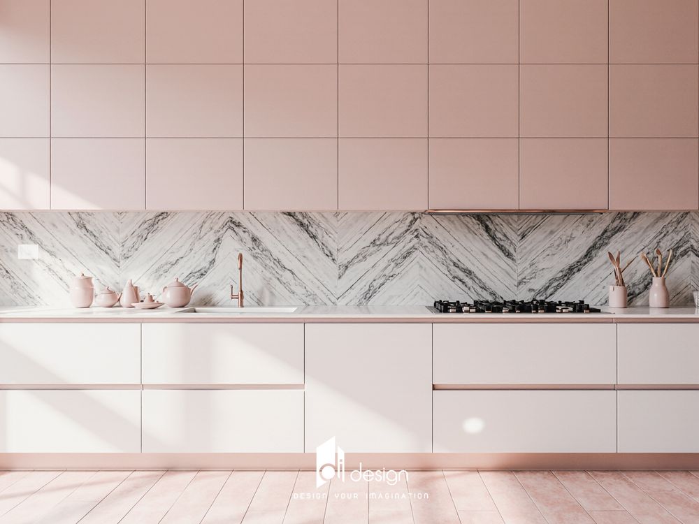 Những phòng bếp màu hồng đẹp cuốn hút Những phòng bếp màu hồng đẹp cuốn hút