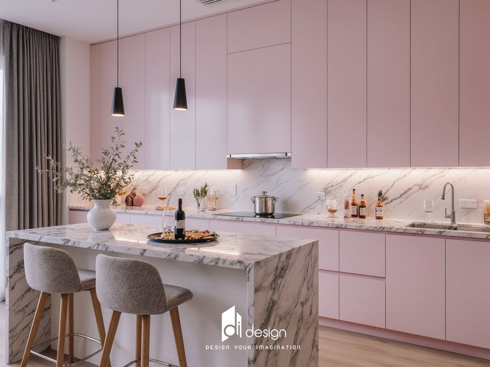 Những phòng bếp màu hồng đẹp cuốn hút Những phòng bếp màu hồng đẹp cuốn hút
