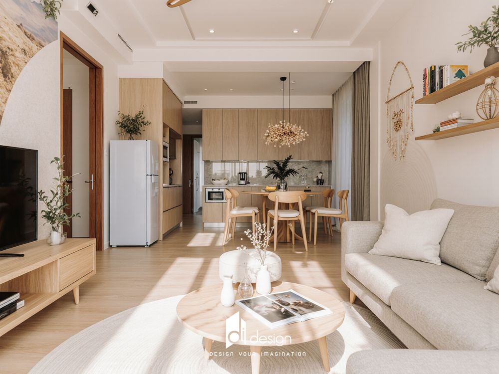 Thiết kế căn hộ chung cư Mizuki Park 72m2 đầy nghệ thuật thú vị