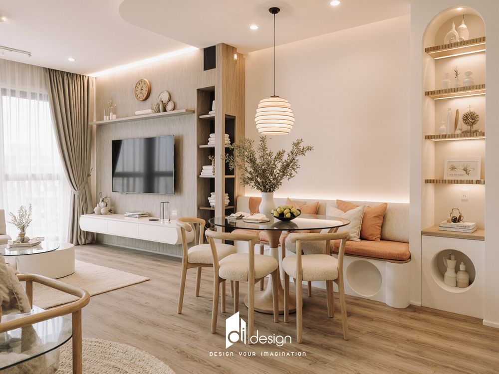 Thiết kế nội thất căn hộ chung cư 65m2 Green Star Sky Garden Thiết kế nội thất căn hộ chung cư 65m2 Green Star Sky Garden