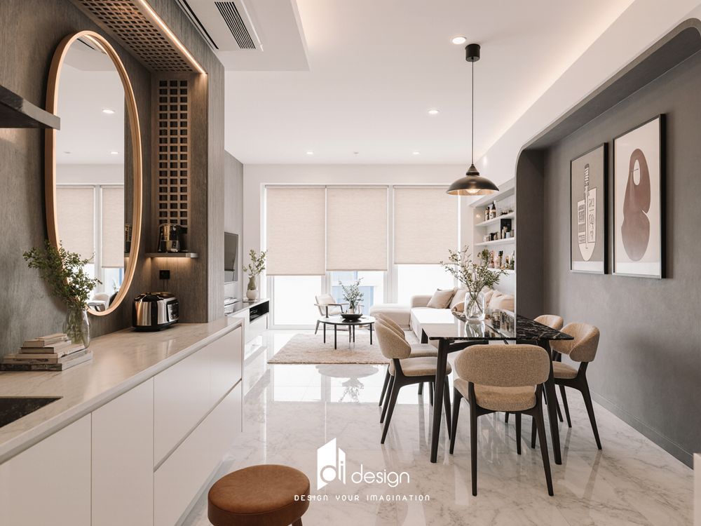 Thiết kế nội thất căn hộ chung cư 71m2 Saigon South Plaza