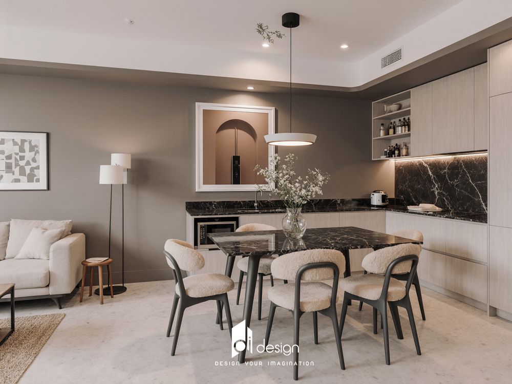 Thiết kế nội thất căn hộ chung cư 71m2 Saigon South Plaza