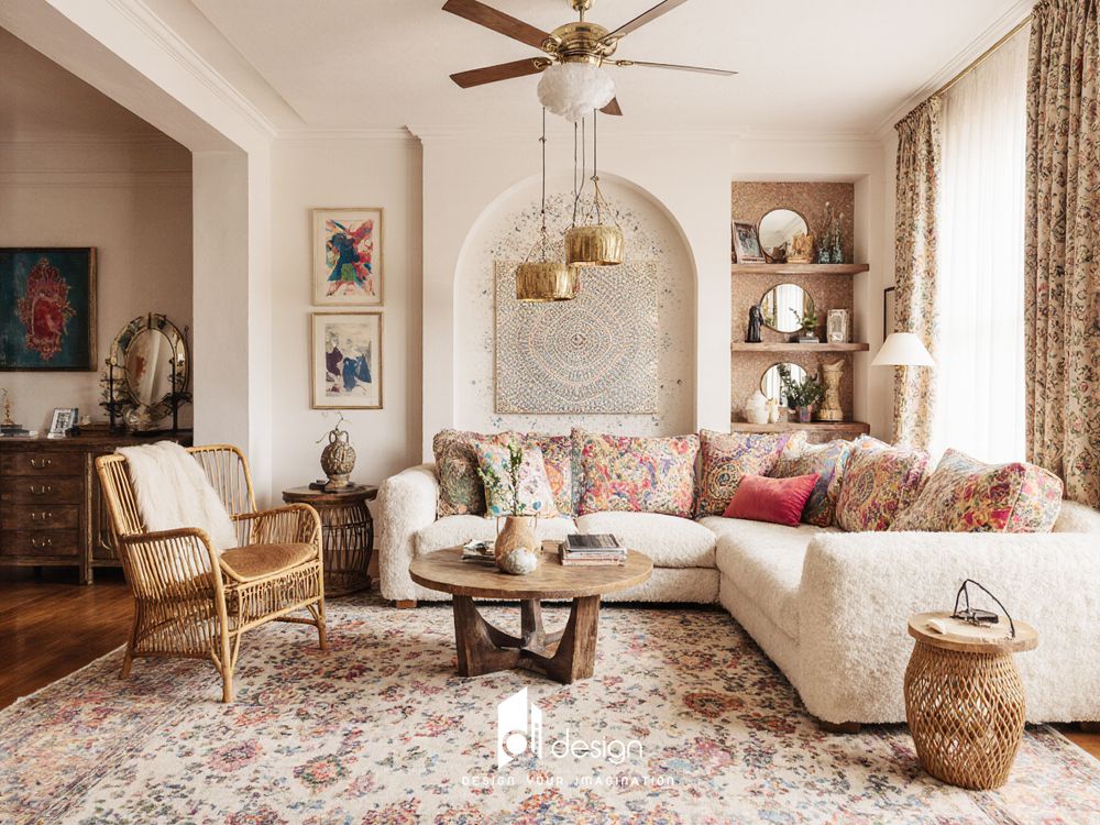 Thiết kế nội thất căn hộ phong cách Bohemian ấn tượng đầy mê hoặc
