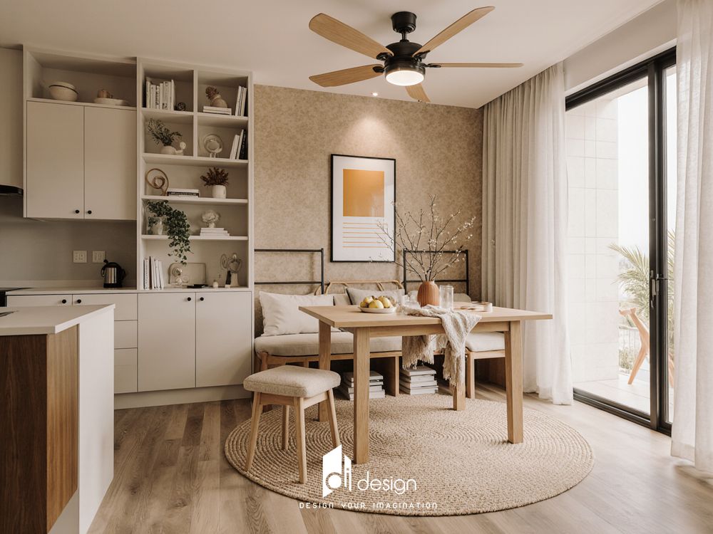 Thiết kế căn hộ 59m2 phong cách hiện đại