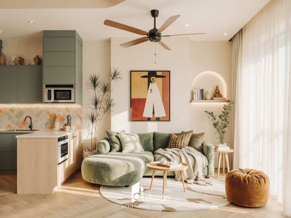 Thiết kế căn hộ 62m2 đẹp ấm áp và nhẹ nhàng Thiết kế căn hộ 62m2 đẹp ấm áp và nhẹ nhàng