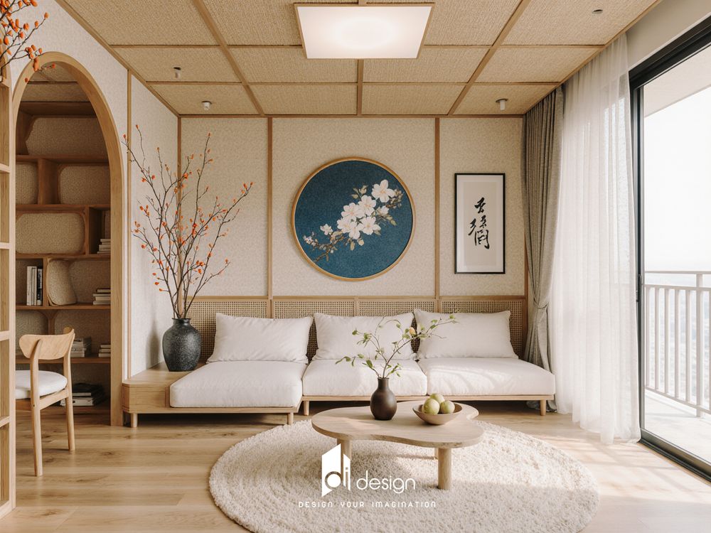 Thiết kế căn hộ 63m2 phong cách Nhật Bản