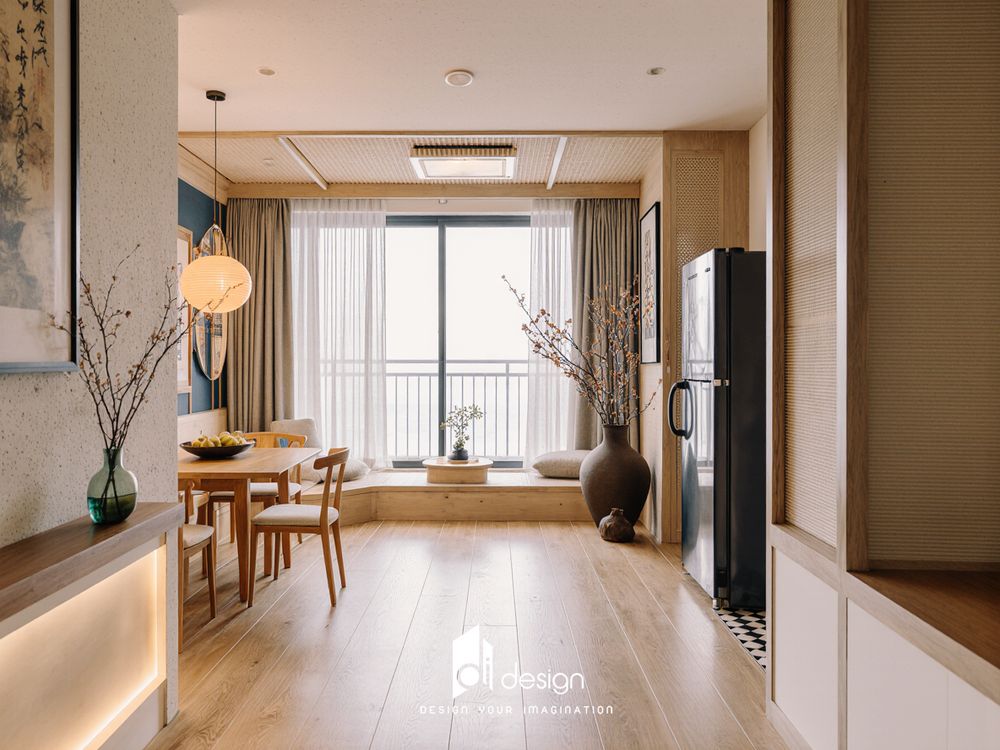 Thiết kế căn hộ 63m2 phong cách Nhật Bản