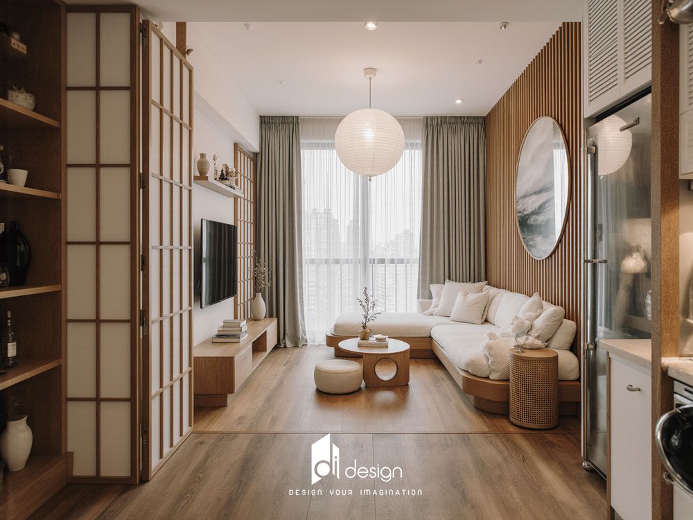 Thiết kế căn hộ 64m2 phong cách Nhật Thiết kế căn hộ 64m2 phong cách Nhật