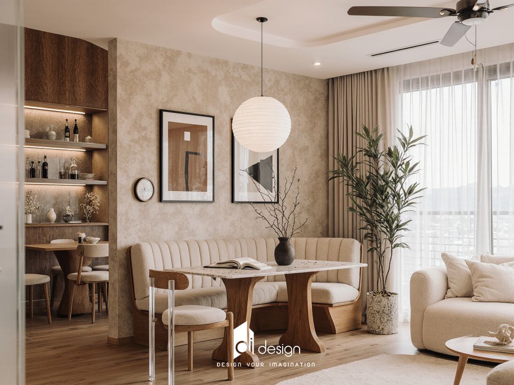 Thiết kế căn hộ 72m2 đẹp hiện đại tiện nghi