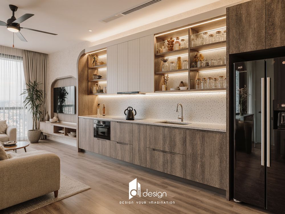 Thiết kế căn hộ 72m2 đẹp hiện đại tiện nghi
