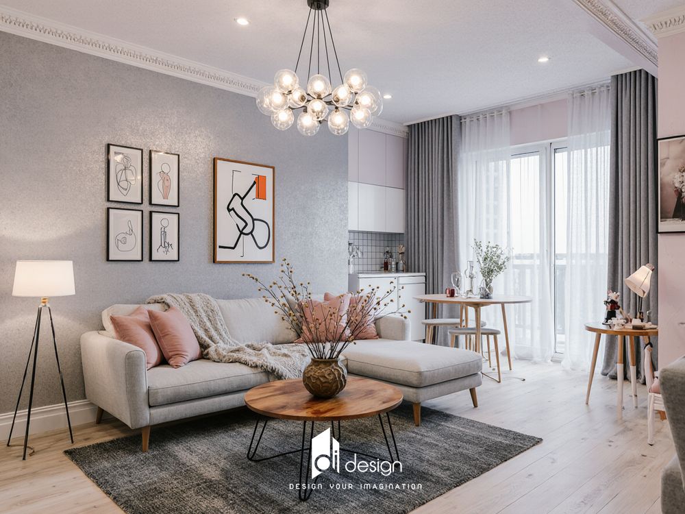 Thiết kế nội thất nhà chung cư 45m2 cho cô nàng độc thân